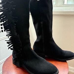 Tall Fringe Suede Boots 39